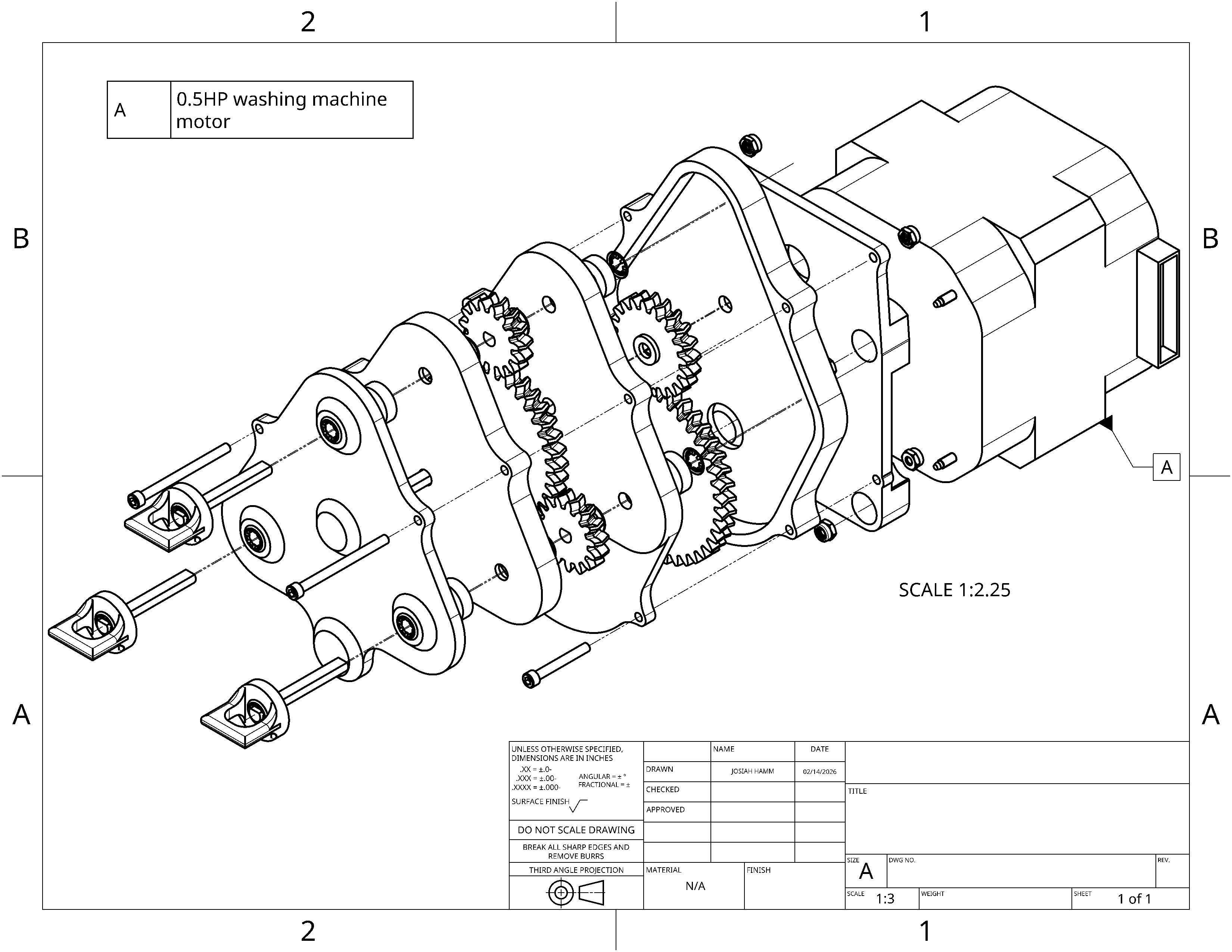 exploded view of the rope maker